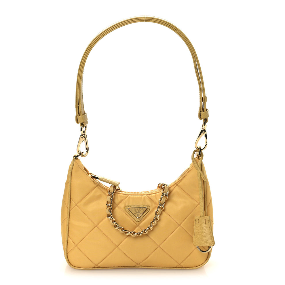Re-Nylon Saffiano Stitched Mini Re-Edition 1995 Chaine Shoulder Bag Mais