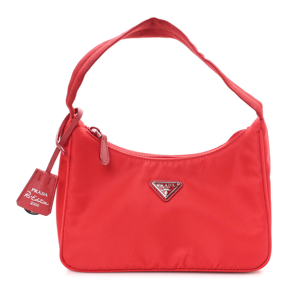 Tessuto Nylon Mini Re-Edition 2000 Bag Rosso
