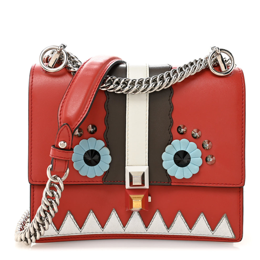 Vitello Liberty Lucido Catalan Mirror Hypnoteyes Studded Small Kan I Shoulder Bag Bloody Mary Carbone Multicolor