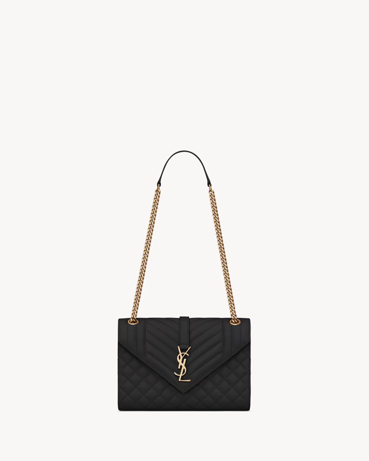 ENVELOPE MEDIUM IN QUILTED GRAIN DE POUDRE EMBOSSED LEATHER