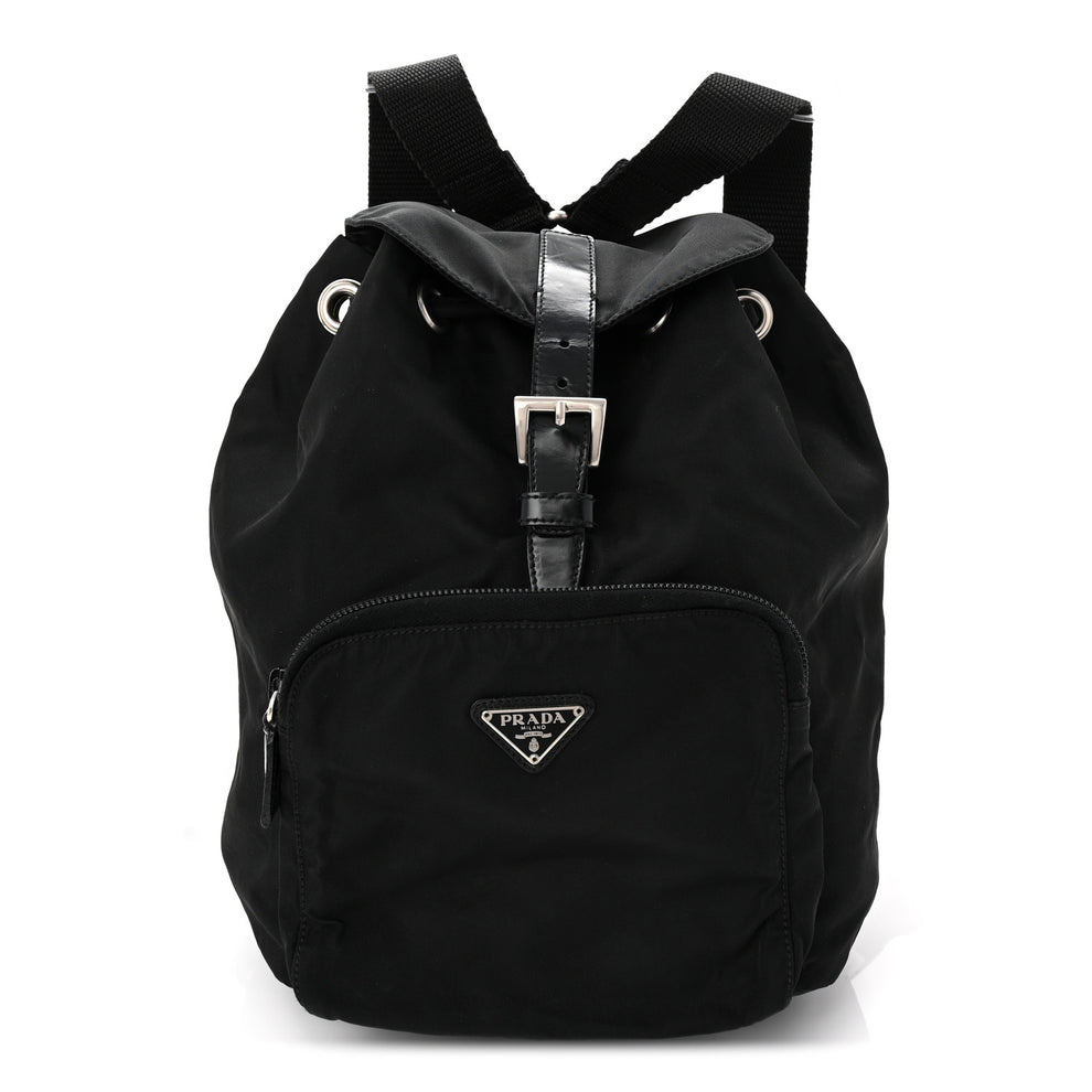 Nylon Vela Mini Cinch Backpack Black