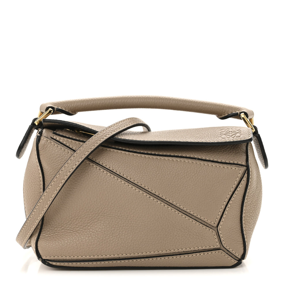 Calfskin Mini Puzzle Bag Sand