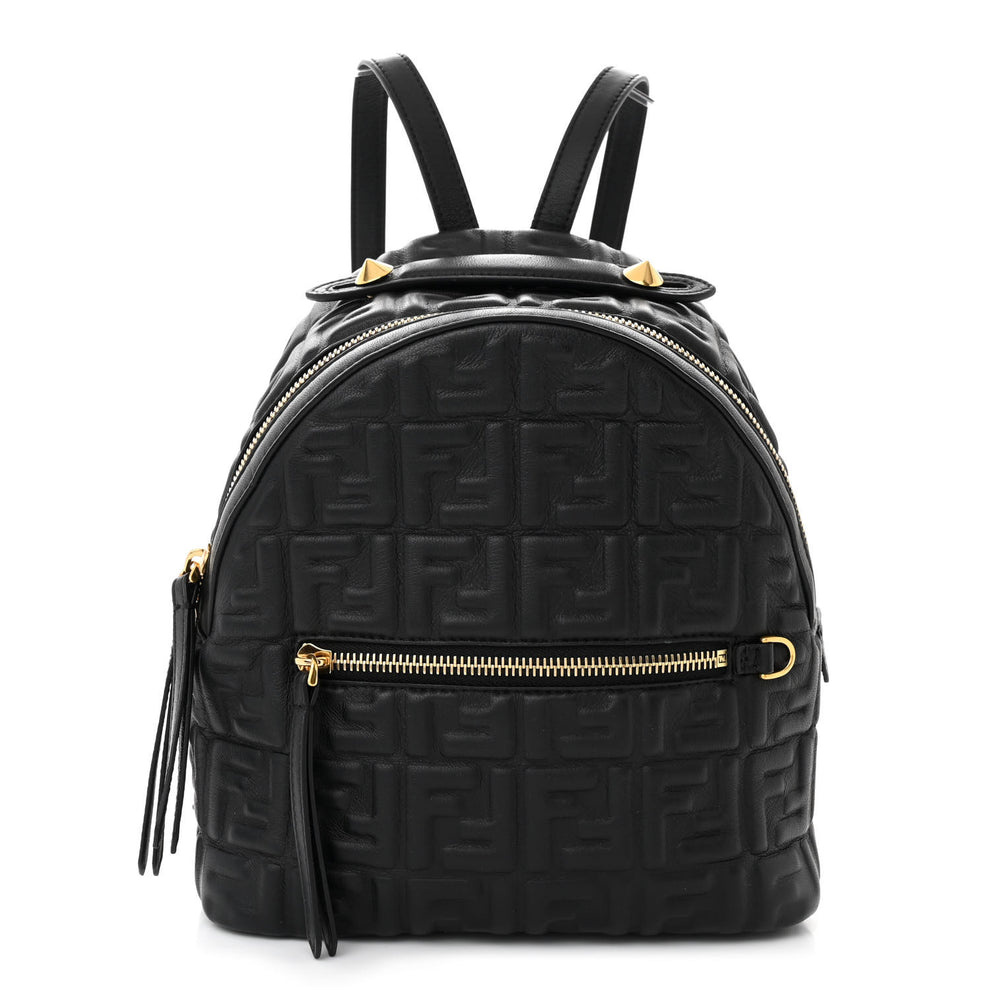 Nappa FF 1974 Embossed Mini Backpack Black