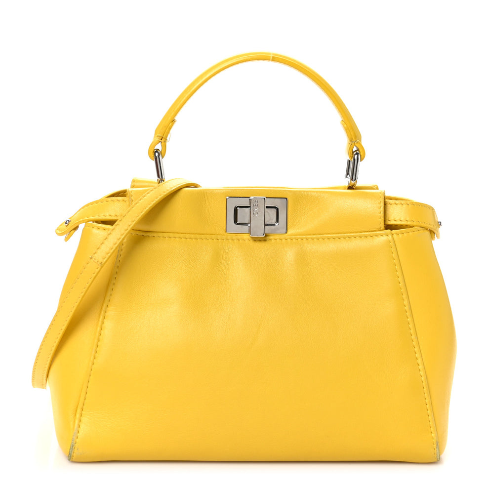 Nappa Mini Peekaboo Iconic Satchel Limone