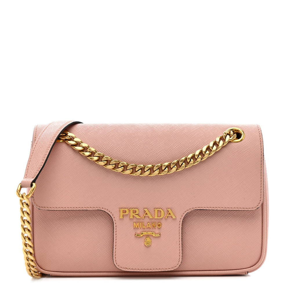 Saffiano Flap Shoulder Bag Orchidea