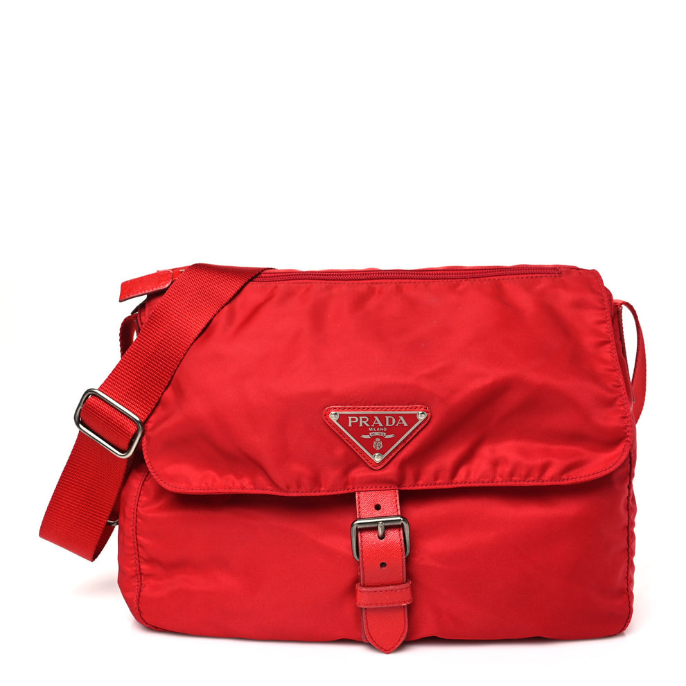 Nylon Vela Sport Messenger Bag Rosso