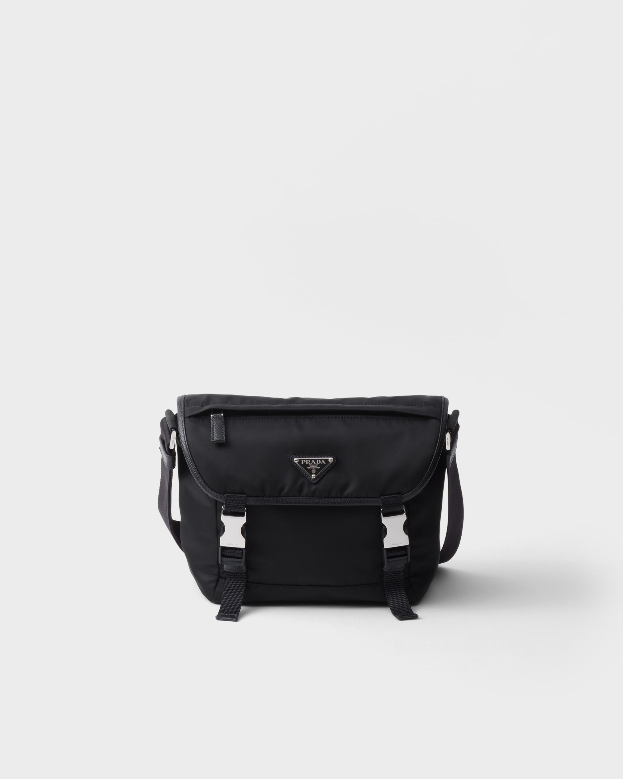Re-Nylon and Saffiano leather shoulder bag