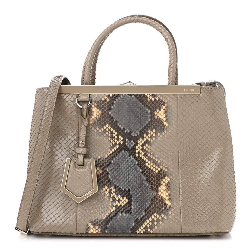 Snakeskin Petite 2Jours Tote Beige Multicolor