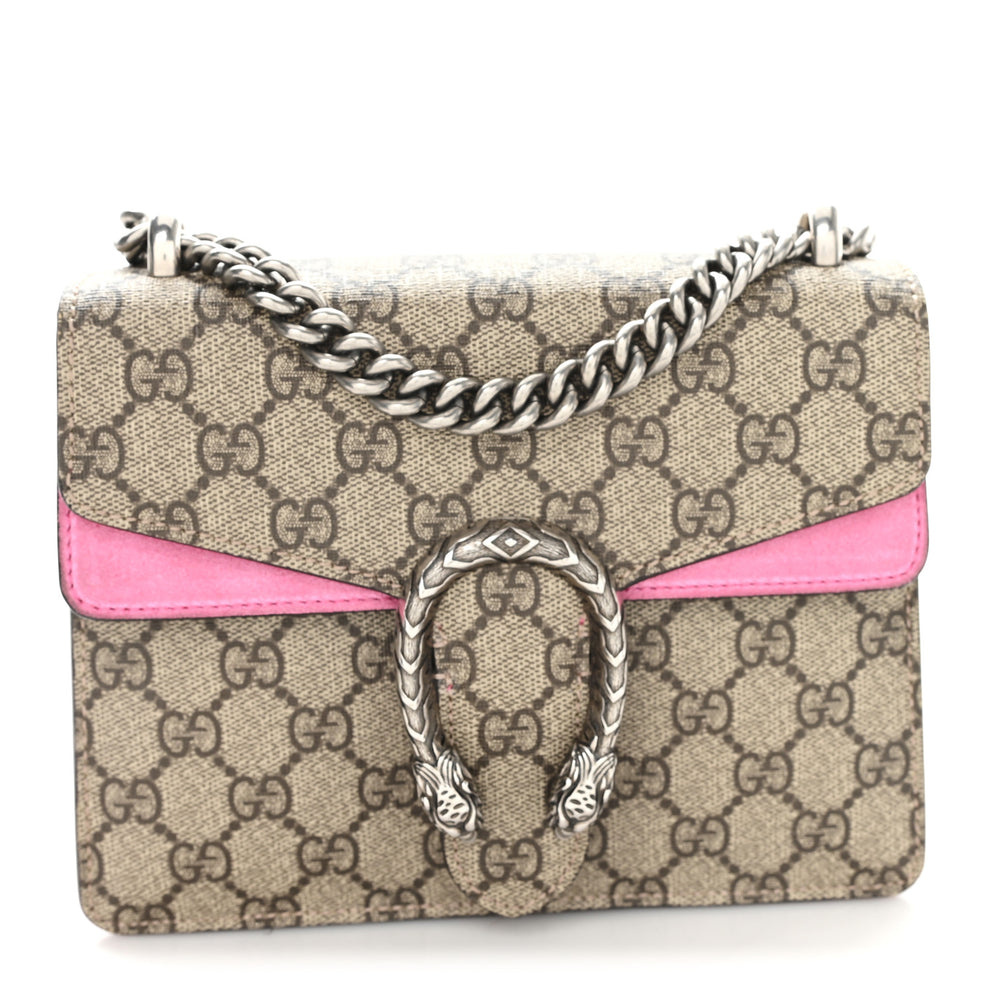 GG Supreme Monogram Mini Dionysus Shoulder Bag Pink