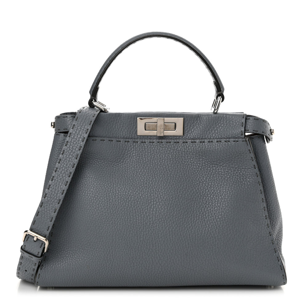 Cuoio Romano Selleria Bi-Color Medium Peekaboo Iconic Satchel Nube Bordeaux