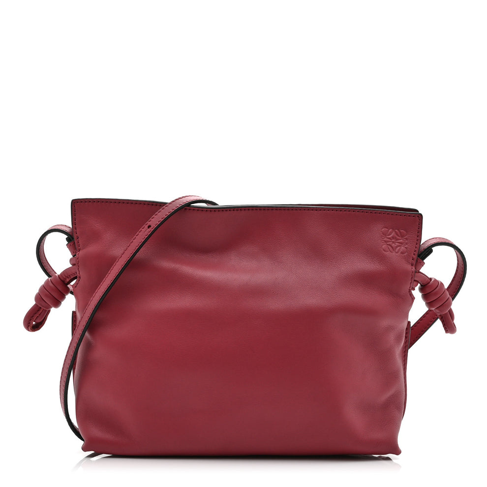 Calfskin Mini Flamenco Knot Bag Peach Bloom