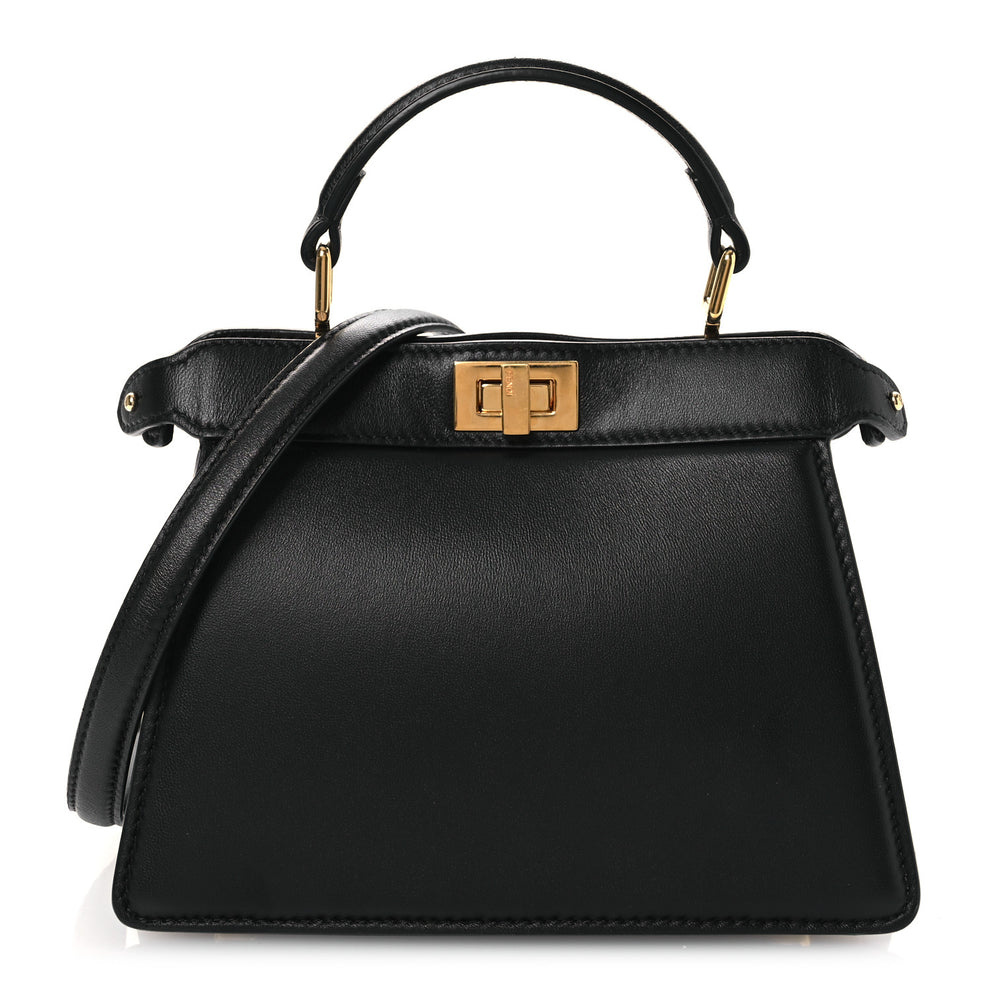 Shiny Nappa Petite Peekaboo I SEE U Satchel Black