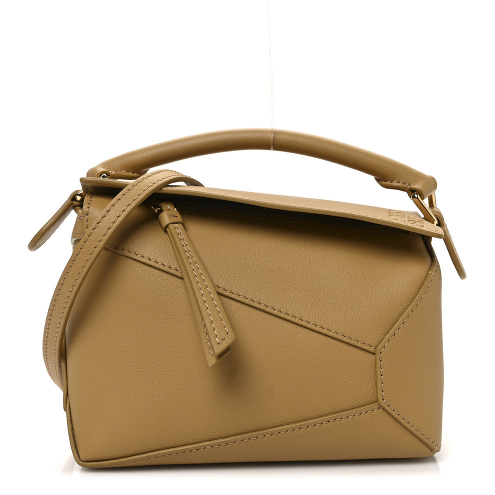 Calfskin Mini Puzzle Edge Bag Sahara