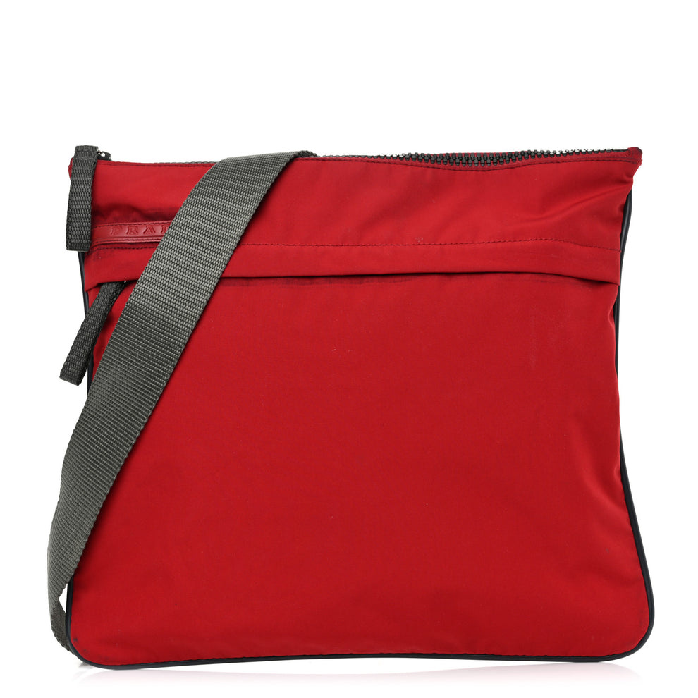 Nylon Vela Sport Messenger Bag Scarlatto