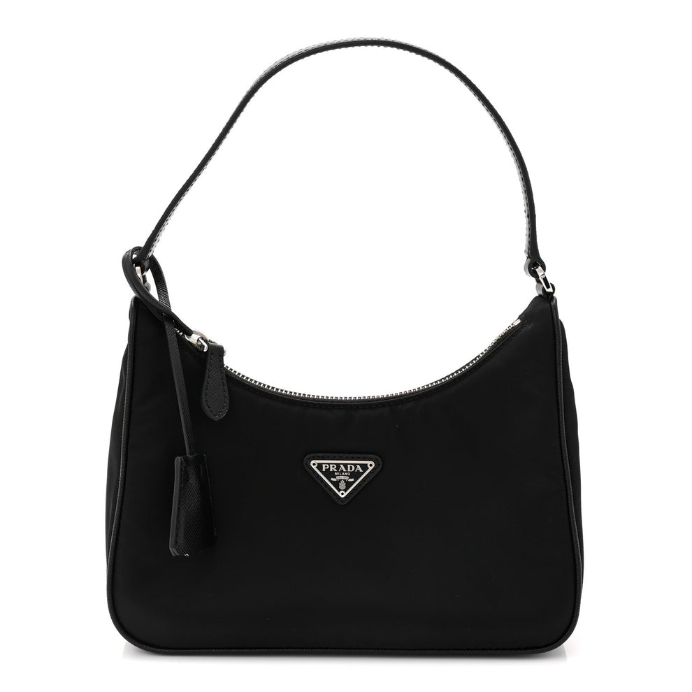 Tessuto Nylon Saffiano Mini Re-Edition 2005 Bag Black