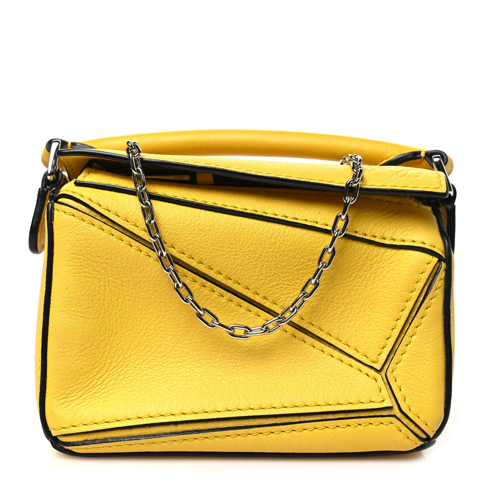 Calfskin Nano Puzzle Bag Yellow
