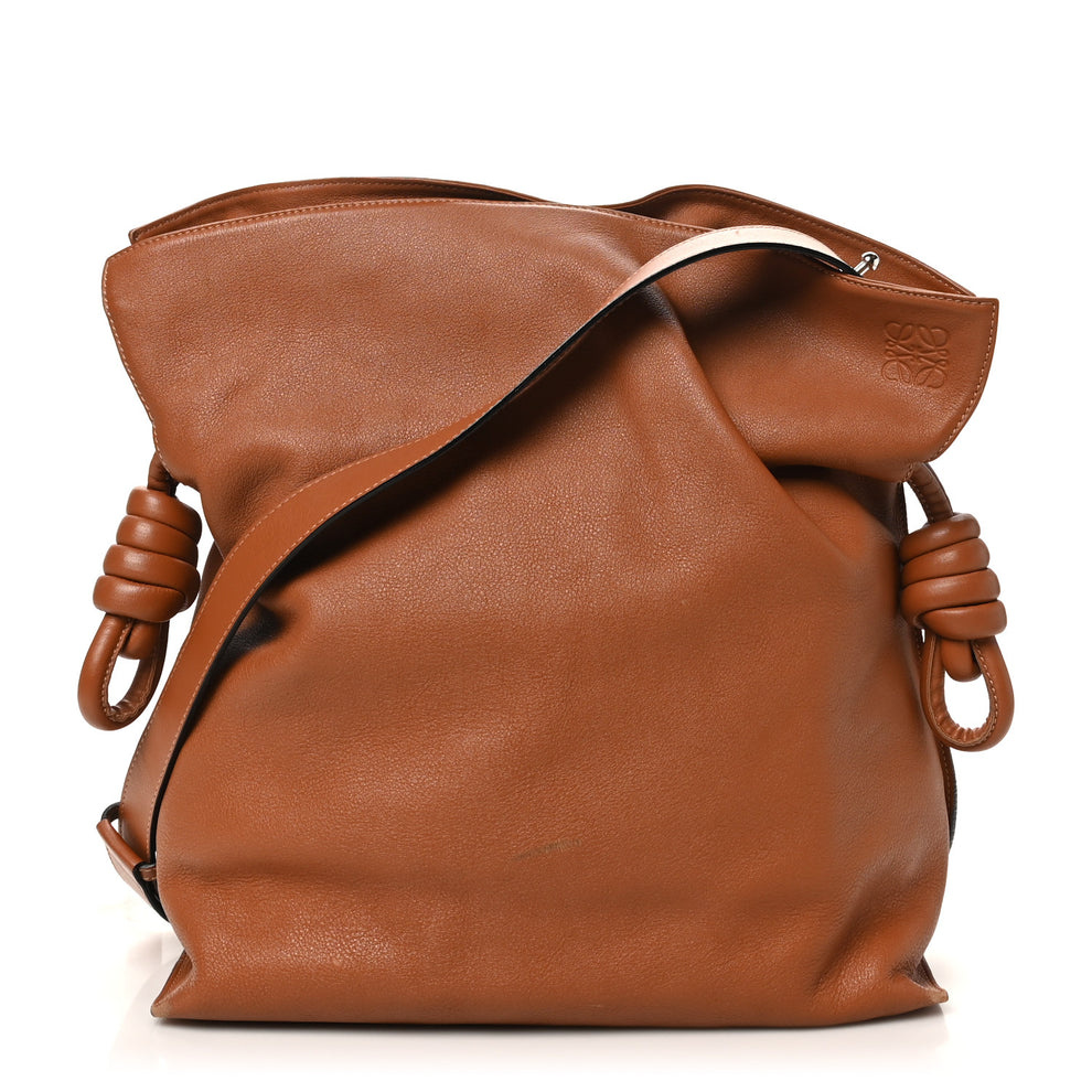 Nappa Calfskin Flamenco Knot Bag Tan