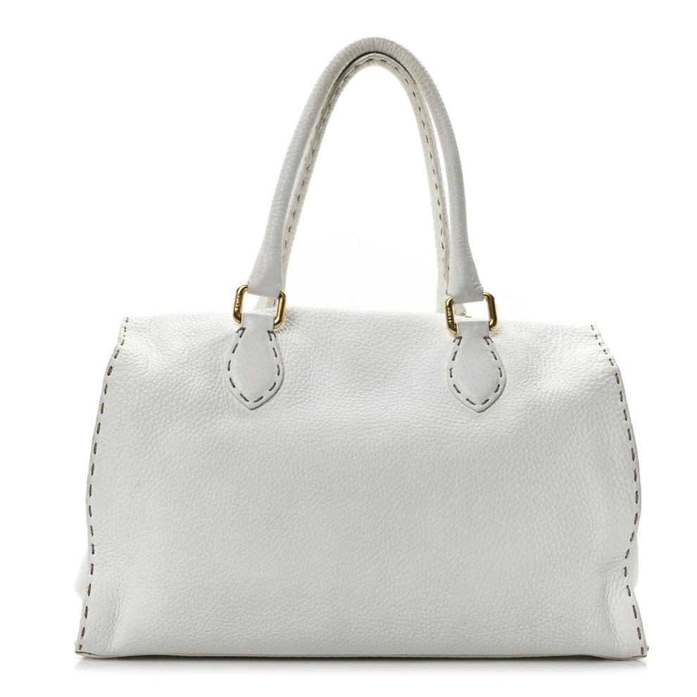 Calfskin Romano Selleria Firenze Frame Bag White