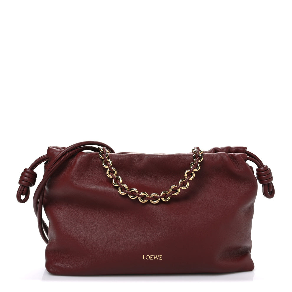 Mellow Nappa Medium Donut Chain Flamenco Knot Clutch Syrup