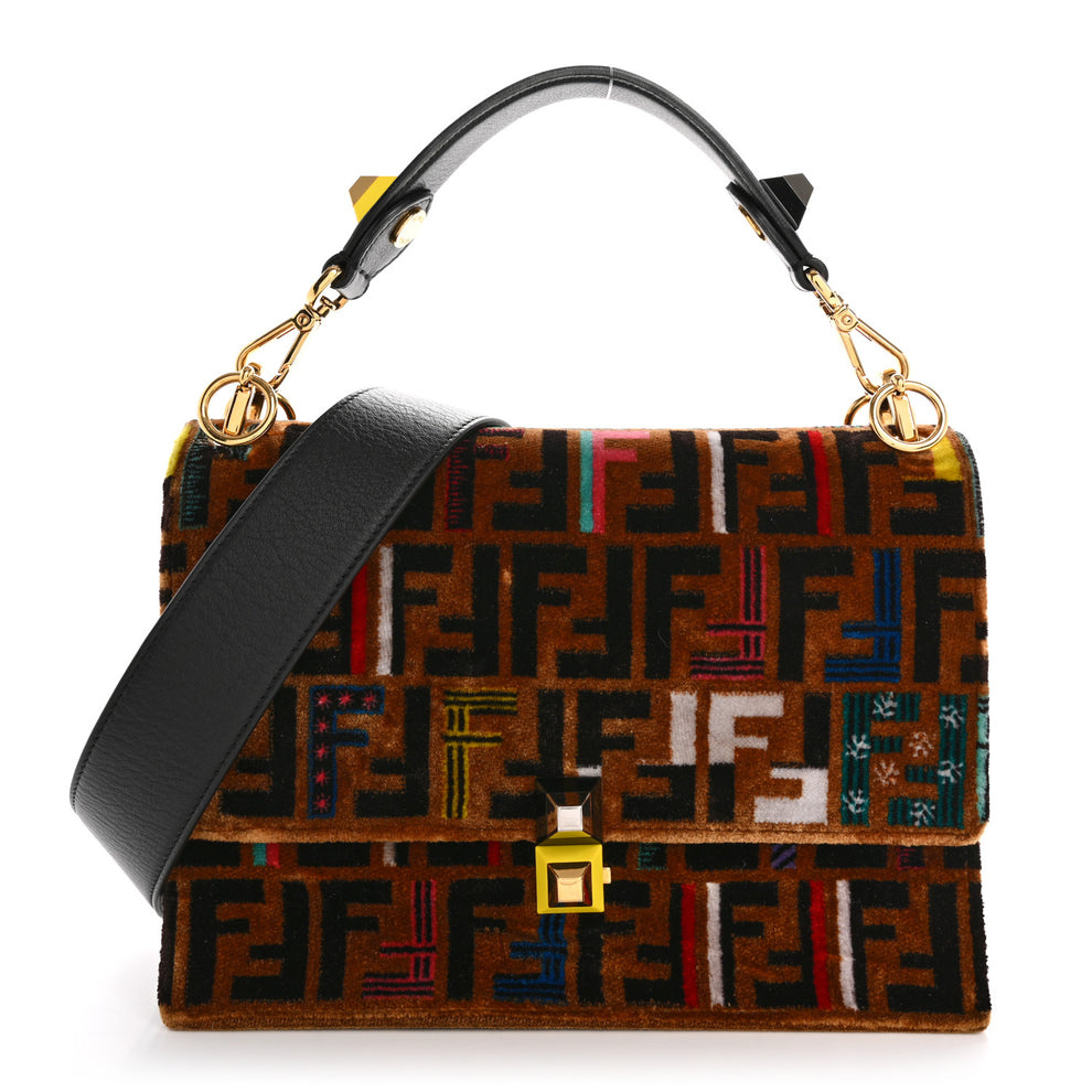 Velvet Vitello Dolce Fun Fair Kan I Shoulder Bag Tobacco Multicolor Black