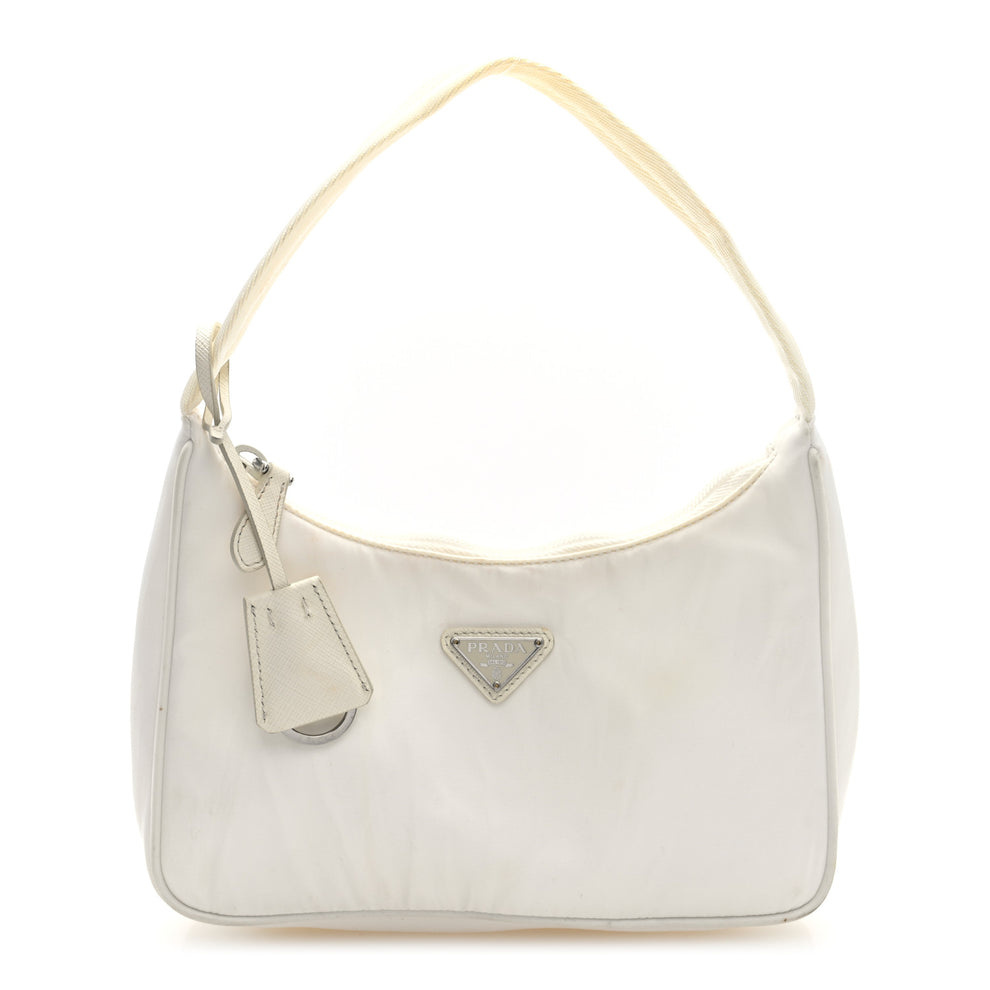 Tessuto Nylon Mini Re-Edition 2000 Bag White
