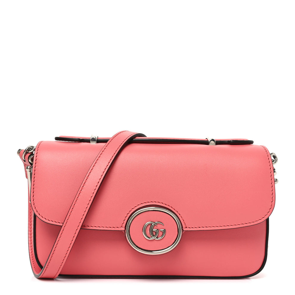 Senna Calfskin Petite GG Top Handle Shoulder Bag Pink