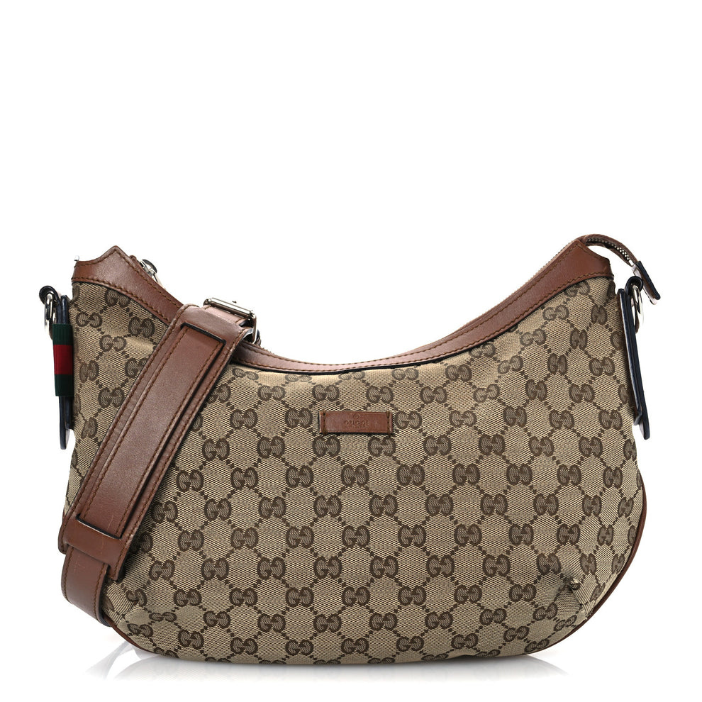 Monogram Medium Half Moon Hobo Brown