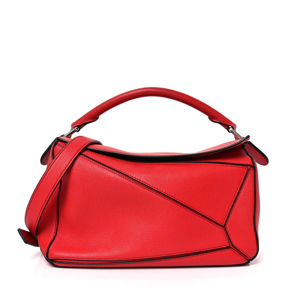 Calfskin Small Puzzle Bag Scarlet