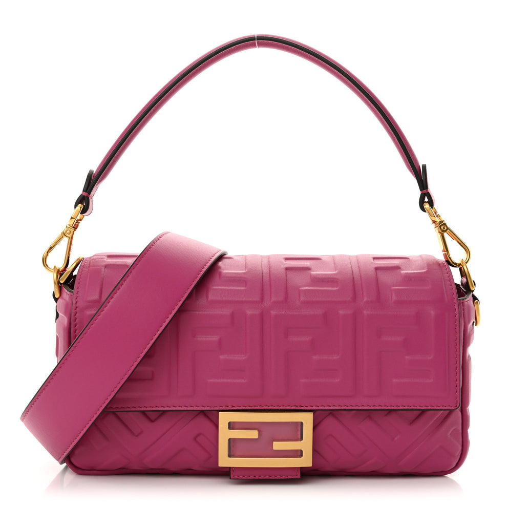 Nappa FF 1974 Embossed Baguette Ciclamino Pilar