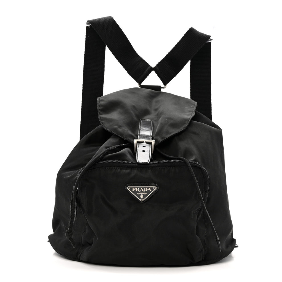 Tessuto Nylon Vela Cinch Backpack Black