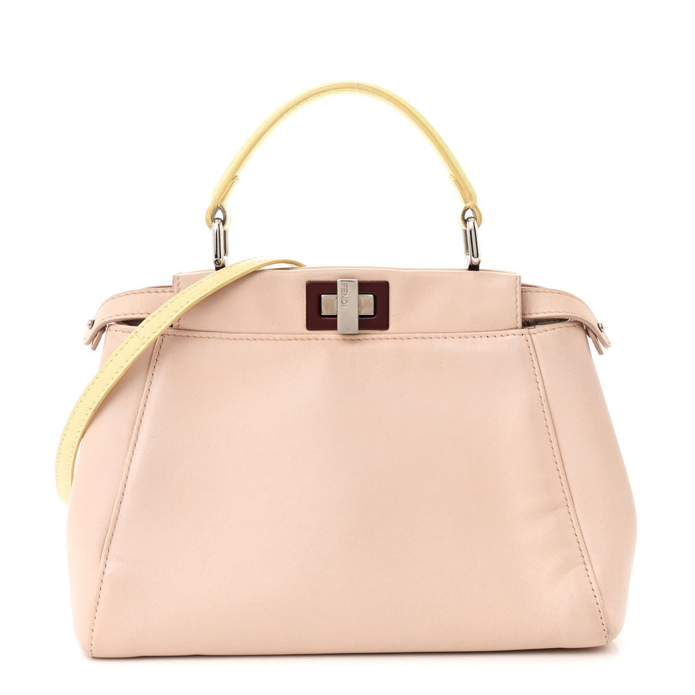 Nappa Colorblock Mini Peekaboo Iconic Satchel Plaster Banana Grigio Polvere