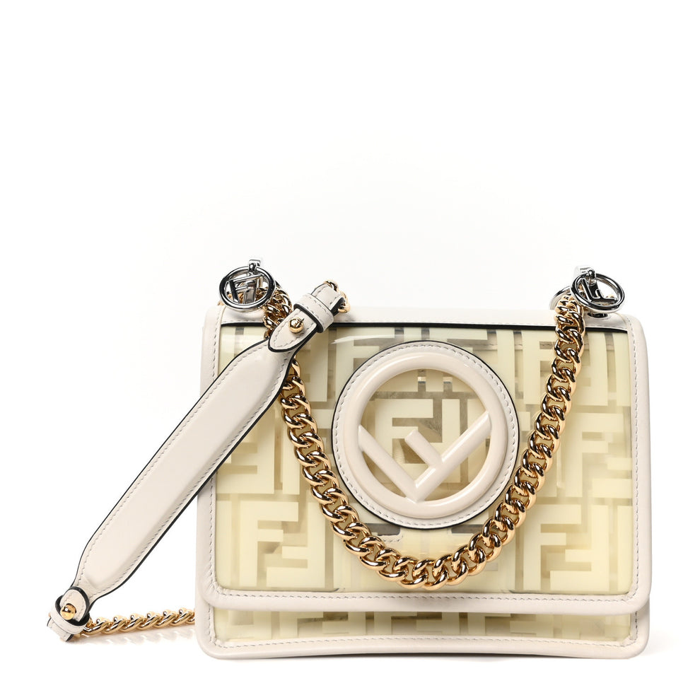 TPU FF Vitello Century F is Fendi Small Kan I Shoulder Bag White