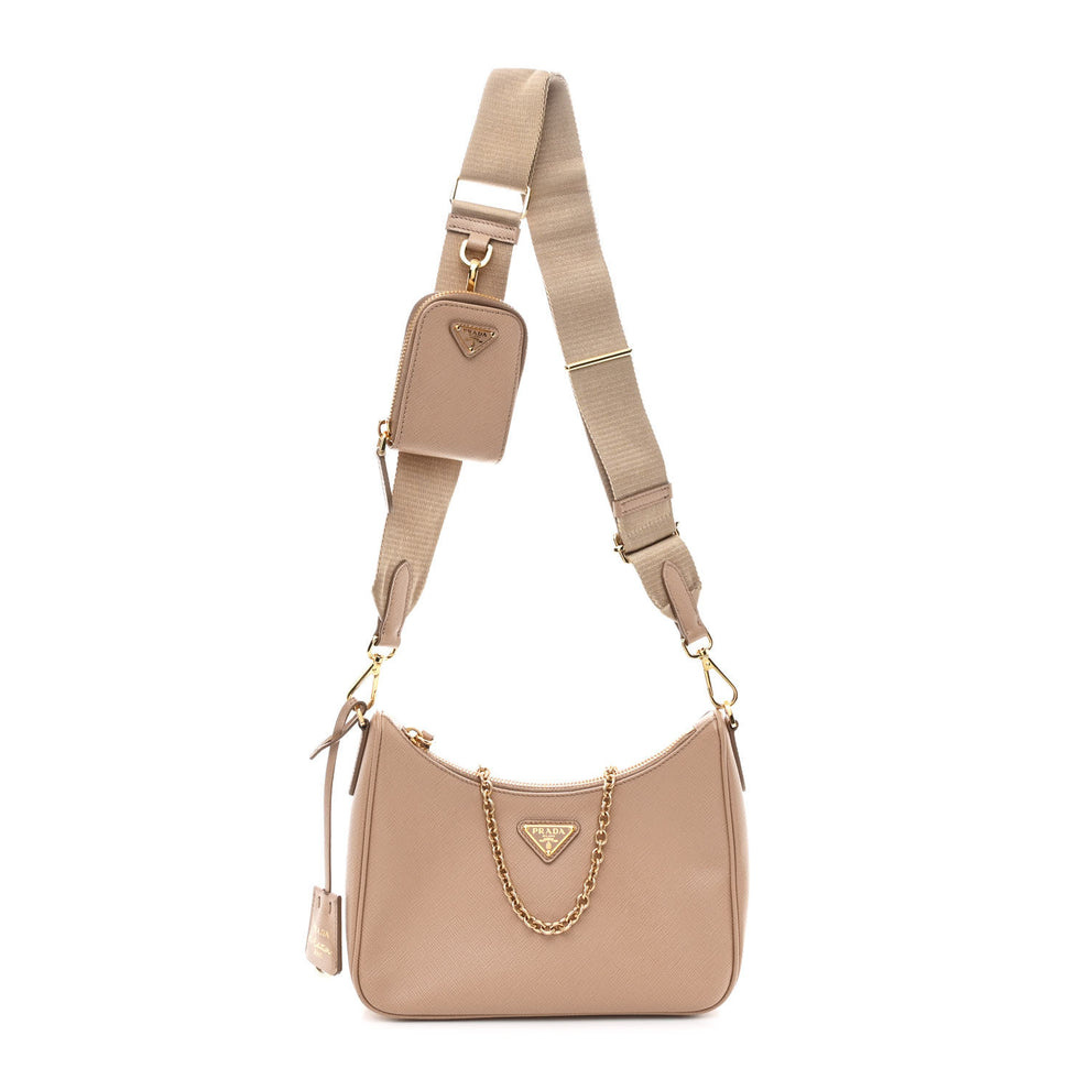 Saffiano Re-Edition 2005 Shoulder Bag Cammeo