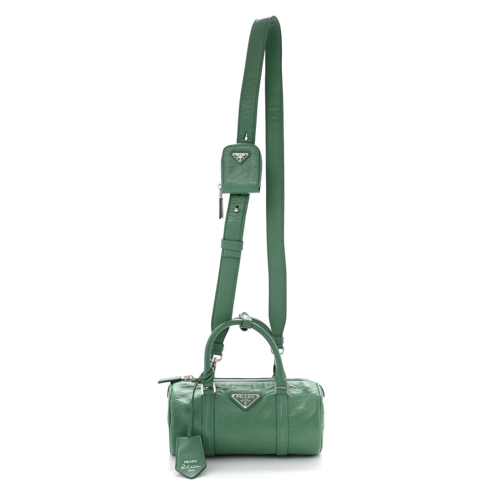 Nappa Antique Re-Edition 2002 Barrel Shoulder Bag Salvia