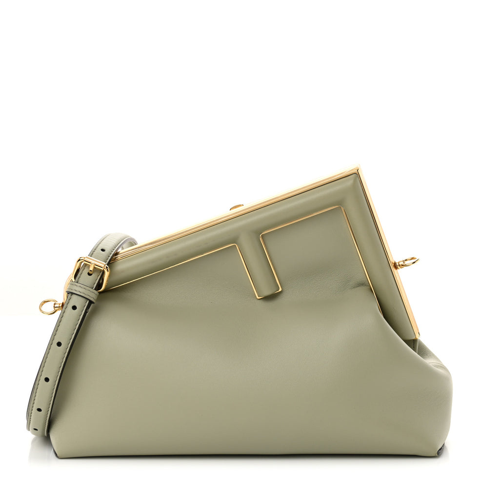 Shiny Nappa Midi Fendi First Green Tea