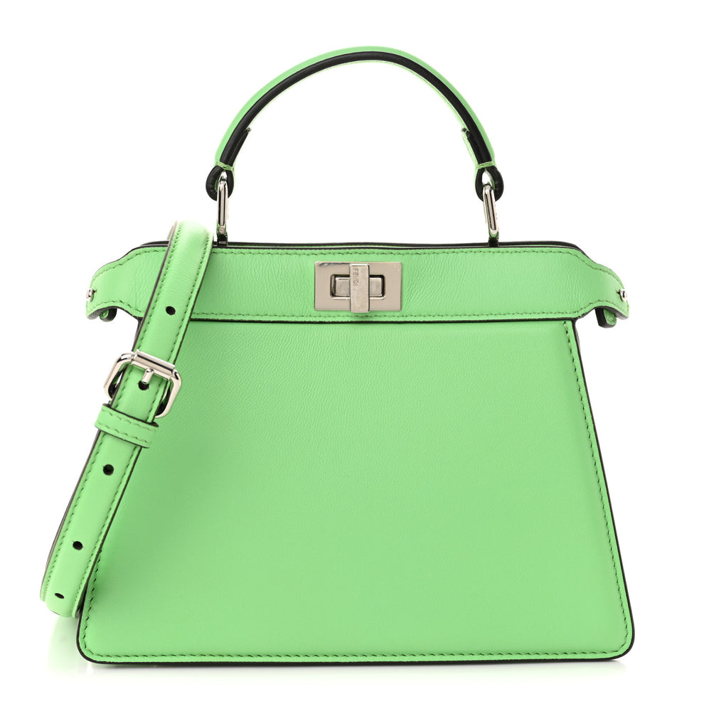 Shiny Nappa Petite Peekaboo I SEE U Satchel Edamame