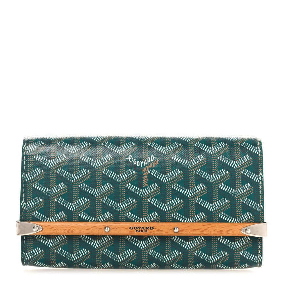Goyardine Monte Carlo Bois Clutch Green