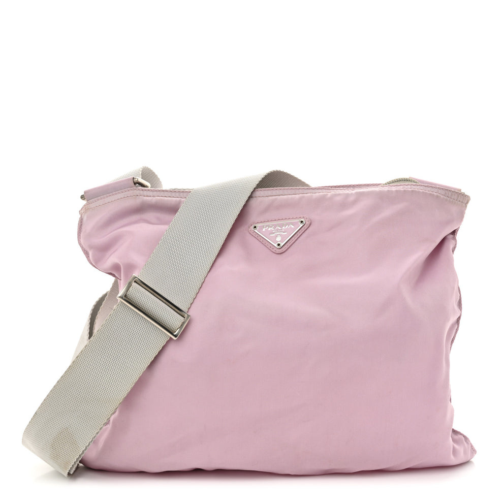 Nylon Vela Sport Flat Messenger Bag Rosa
