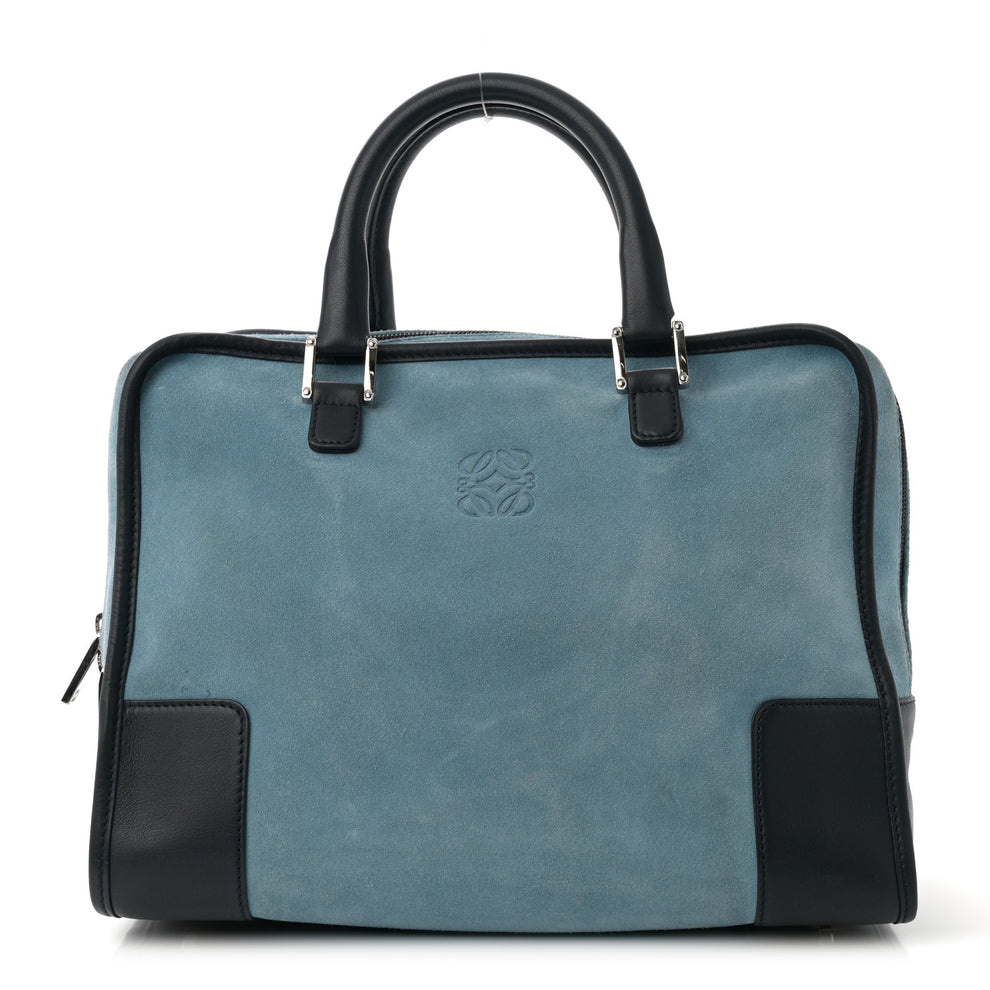 Suede Calfskin Amazona Blue Black