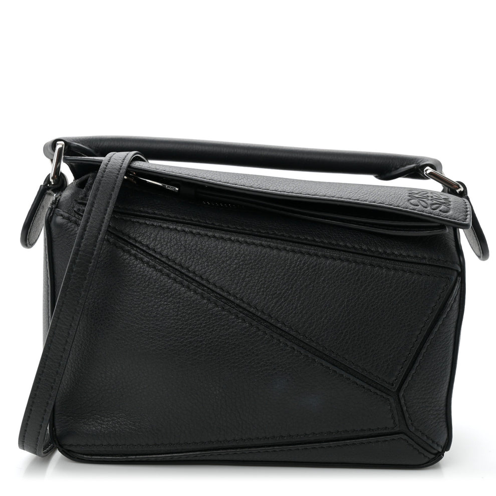 Calfskin Mini Puzzle Bag Black