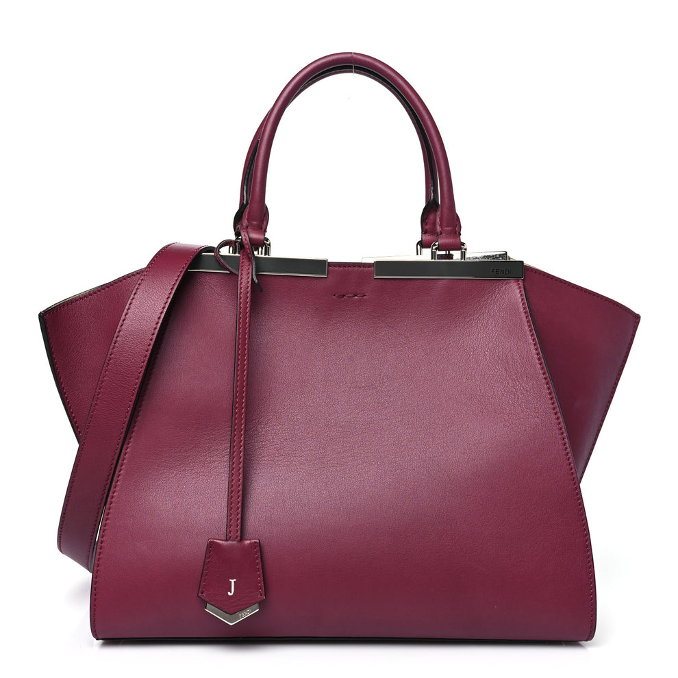Vitello Dolce Marmol Shiny Nappa Petite 3Jours Tote Bordeaux