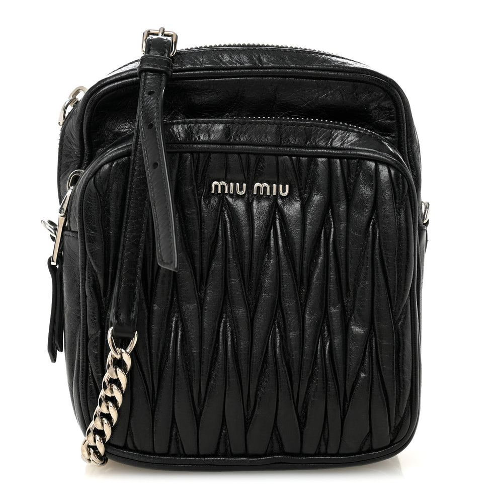 Nappa Matelasse Crossbody Black
