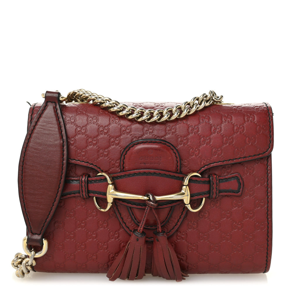 Soft Microguccissima Mini Emily Chain Shoulder Bag Rosso