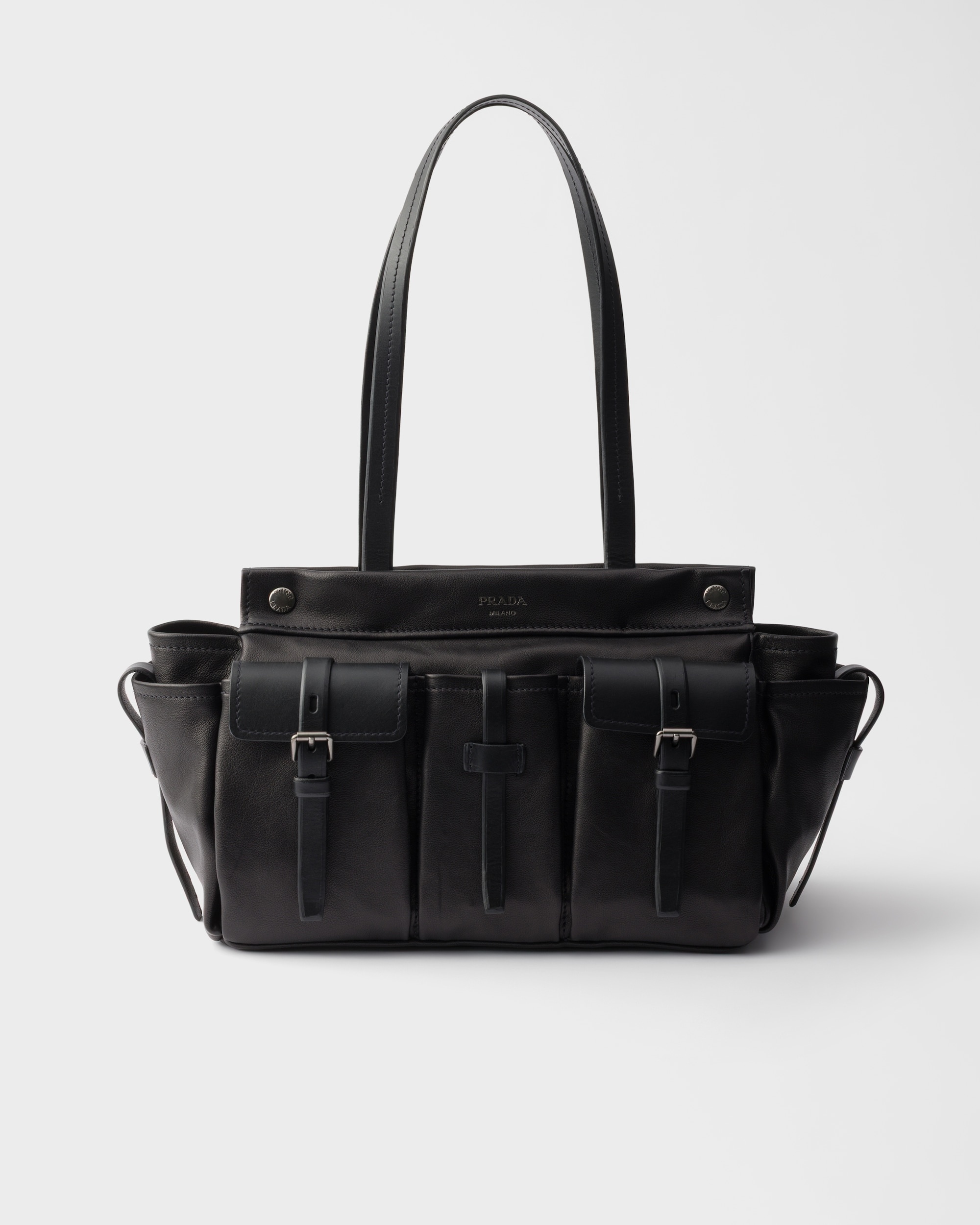 Prada Route large leather tote bag