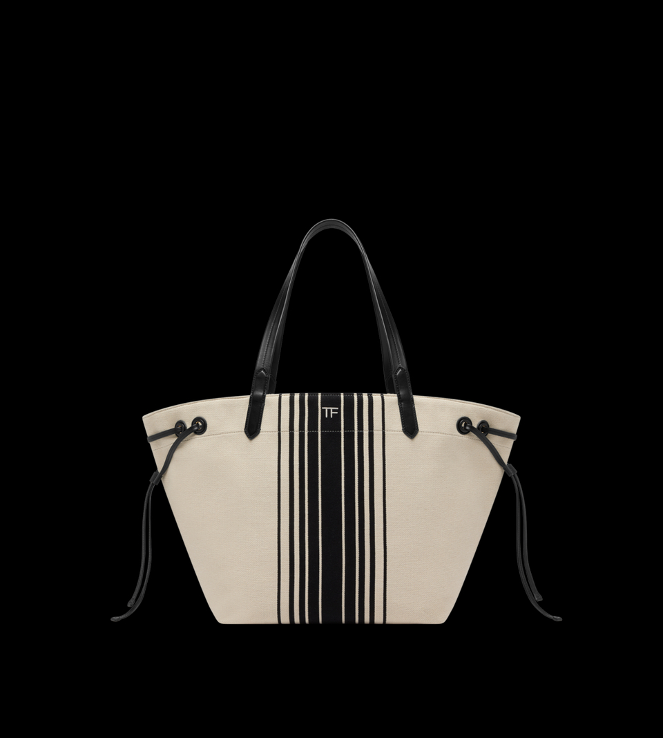 STRIPED JACQUARD LARGE TOTE