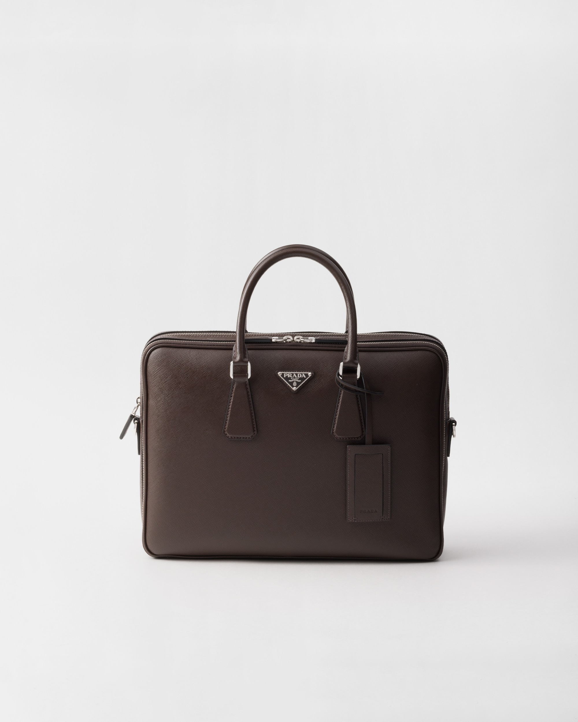 Saffiano leather briefcase