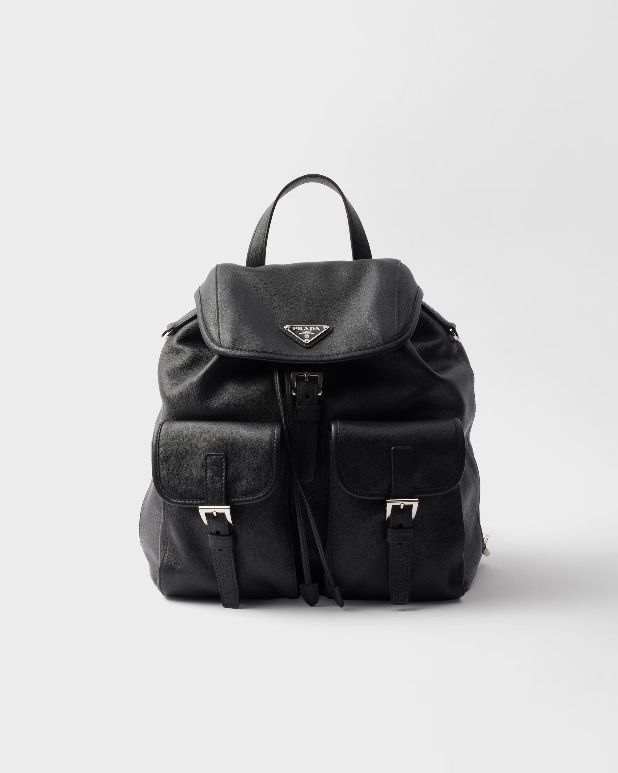Medium leather backpack
