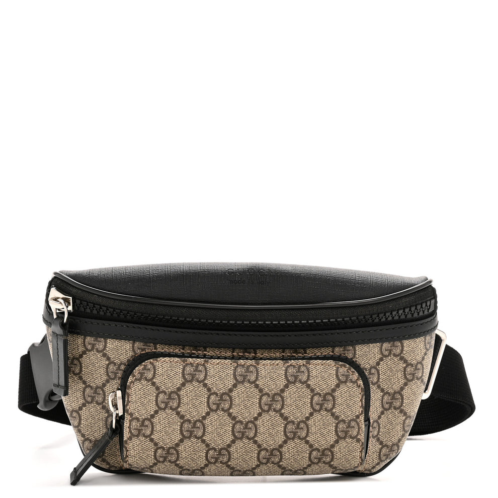 GG Supreme Monogram Belt Bag Black