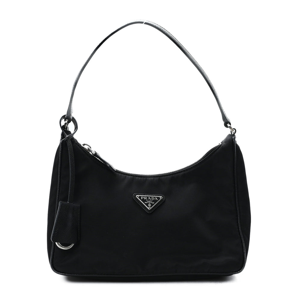 Tessuto Nylon Saffiano Mini Re-Edition 2005 Bag Black