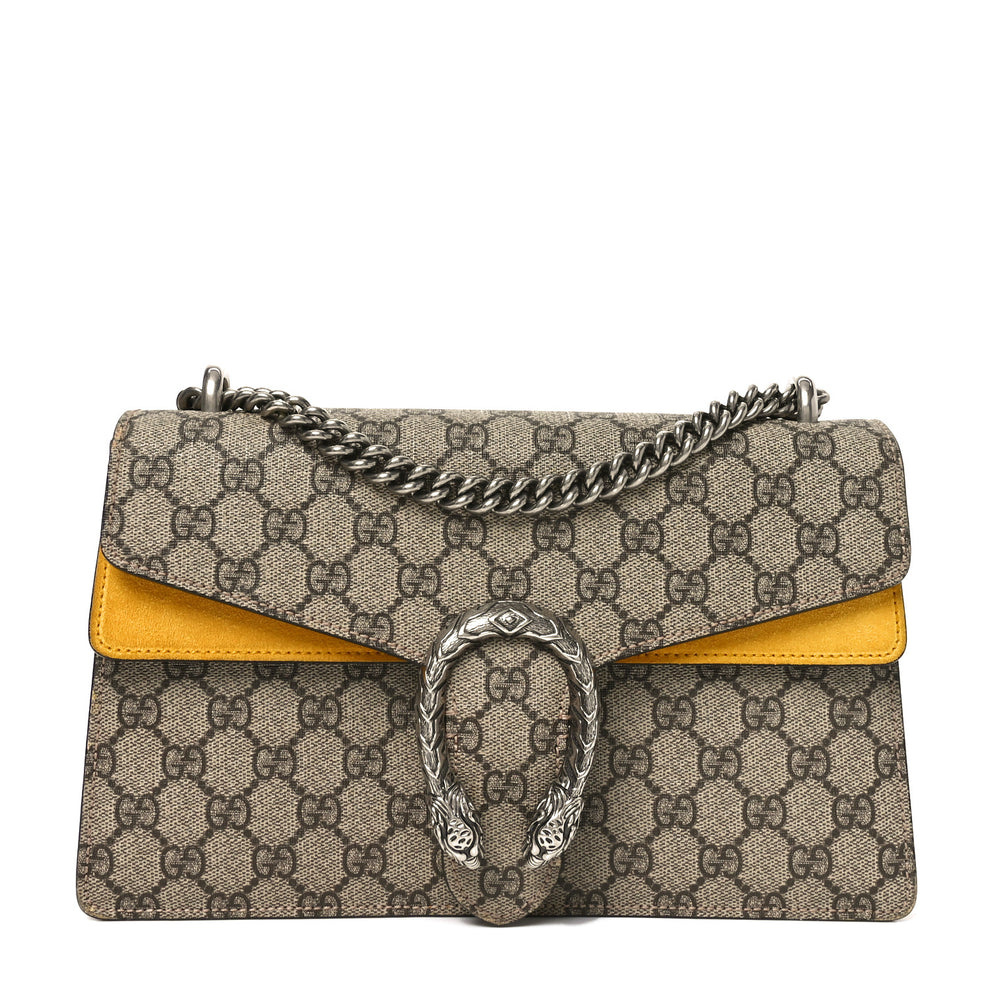 GG Supreme Monogram Small Dionysus Shoulder Bag Yellow